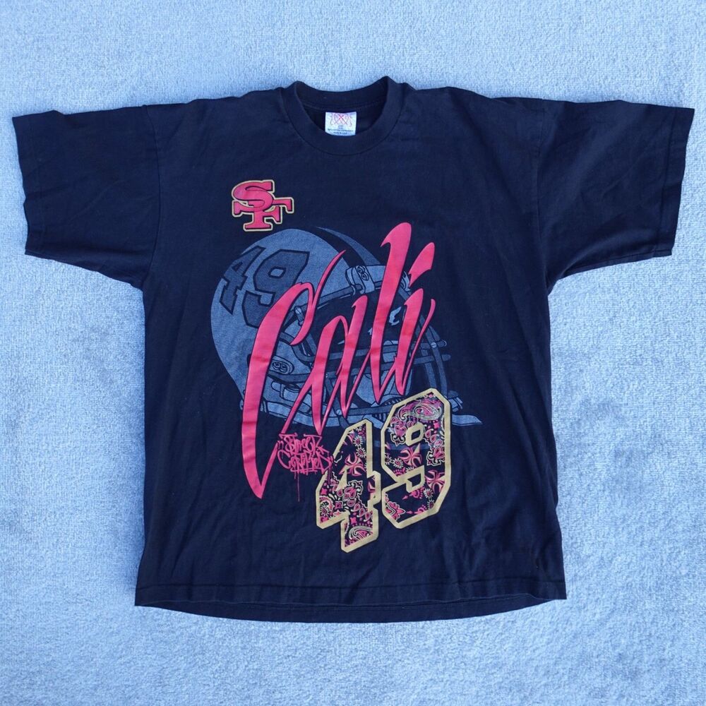 VTG 49ers Shirt Mens 2XL Black San Francisco Onix Graphic Street Certified Tee
